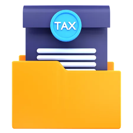 3 D Render Tax Document Illustration 3D Icon