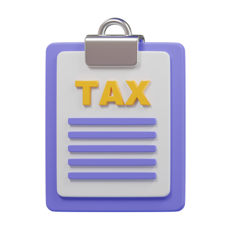 Tax Form  3D Icon