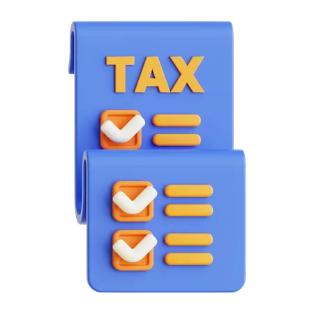 3 D Tax Form Icon 3D Icon