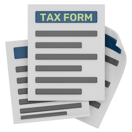 Tax Form  3D Icon