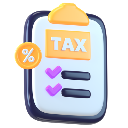 Tax Form  3D Icon