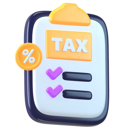 Tax Form  3D Icon