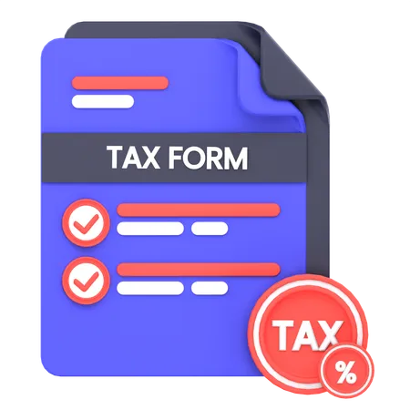 Tax Form  3D Icon