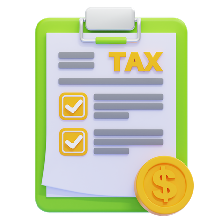 Tax Form  3D Icon