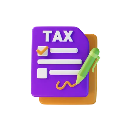 Tax Form  3D Icon