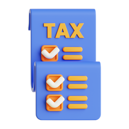 Tax form  3D Icon