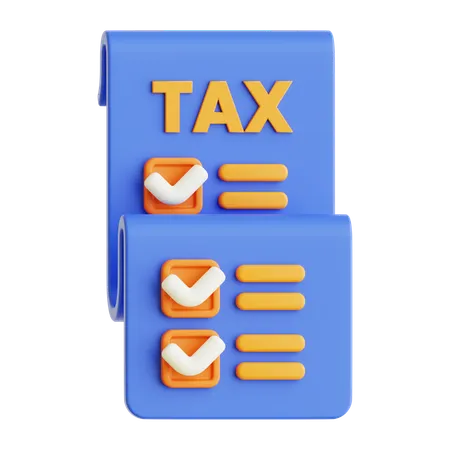 Tax form  3D Icon