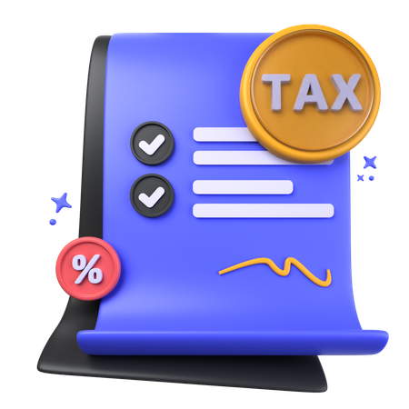 Tax Form  3D Icon