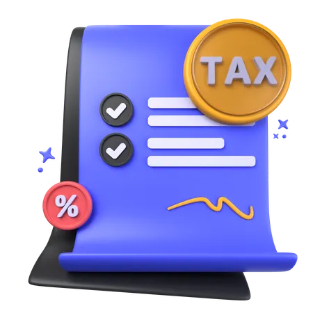 Tax Form  3D Icon