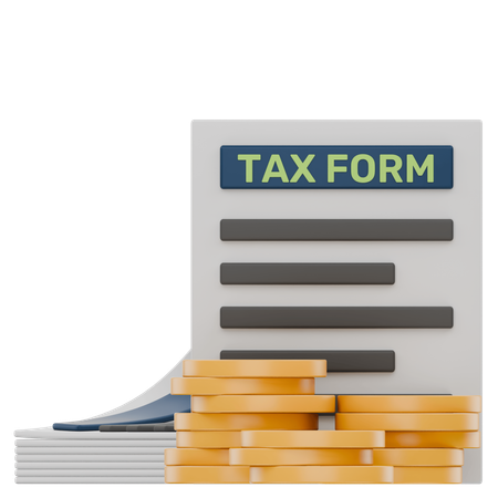Tax Form  3D Icon