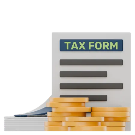 Tax Form  3D Icon