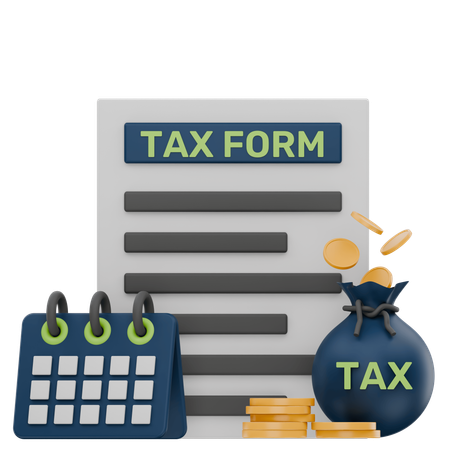 Tax Form  3D Icon