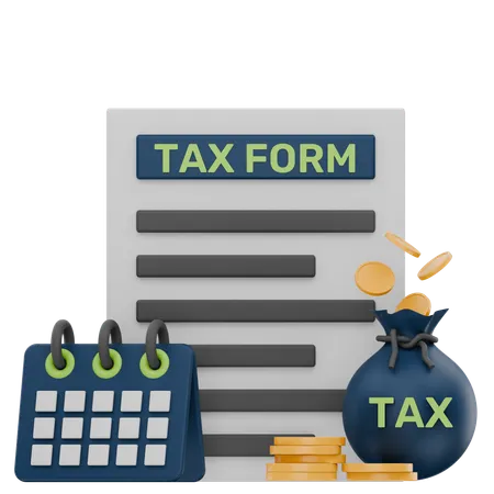 Tax Form  3D Icon