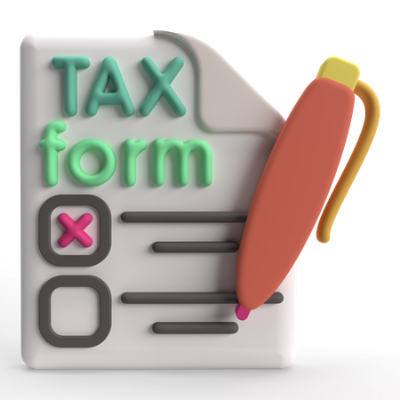 Tax Form  3D Icon