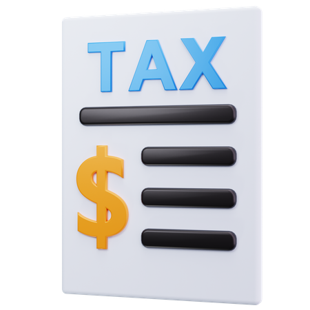 Tax Form  3D Icon