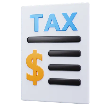 Tax Form  3D Icon