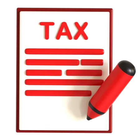 Tax Form  3D Icon