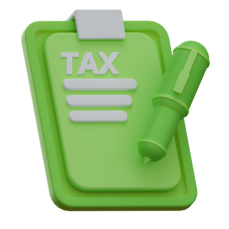 Tax Form  3D Icon