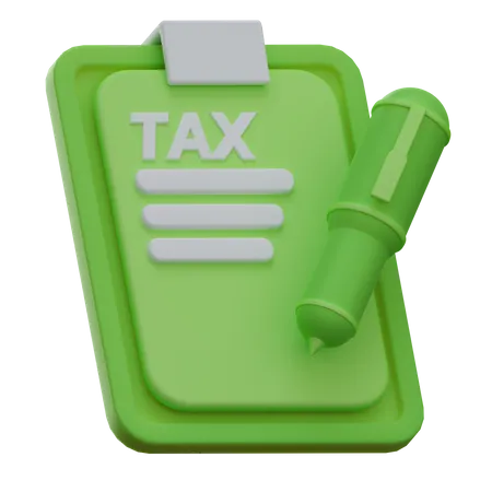 Tax Form  3D Icon