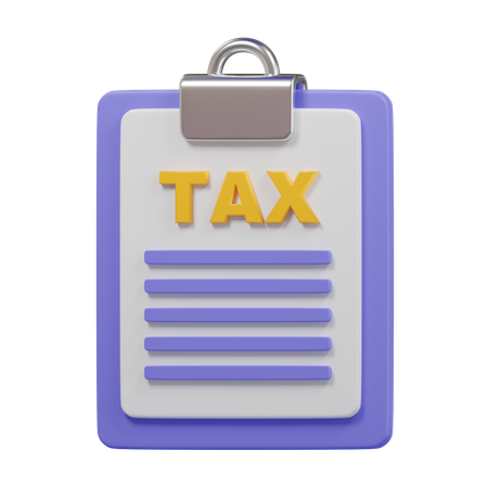 Tax Form  3D Icon