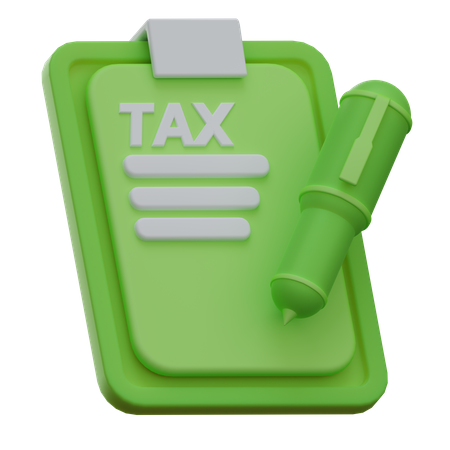 Tax Form  3D Icon