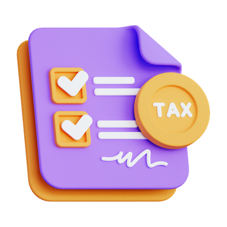 Tax Form  3D Illustration