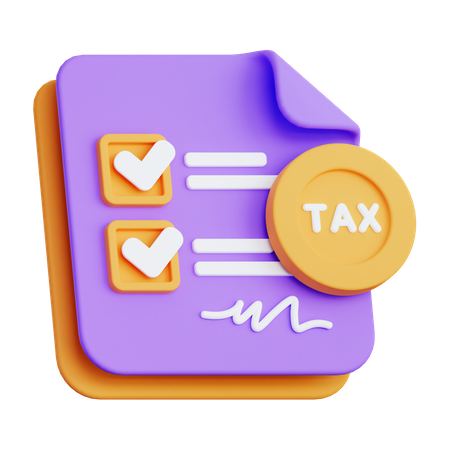 Tax Form 3D Illustration