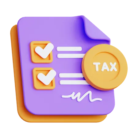 Tax Form  3D Illustration