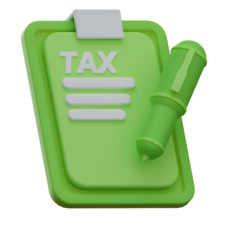 3 D Tax Form Illustration 3D Icon