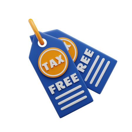 Tax Free  3D Icon