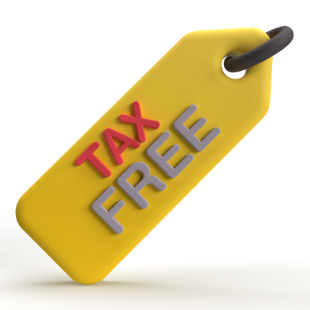 Tax Free  3D Icon