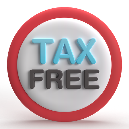 Tax Free  3D Icon