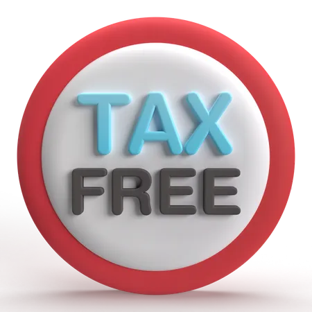 Tax Free  3D Icon