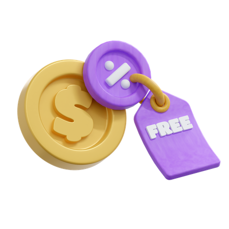 Tax Free  3D Icon