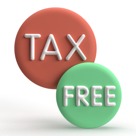 Tax Free  3D Icon