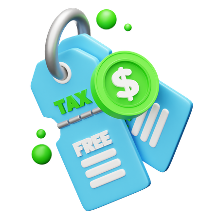 Tax Free  3D Icon