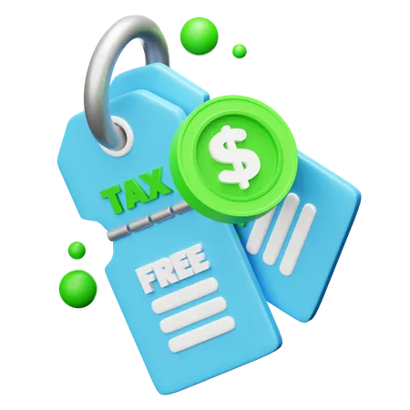 Tax Free  3D Icon