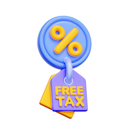 Tax Free  3D Icon