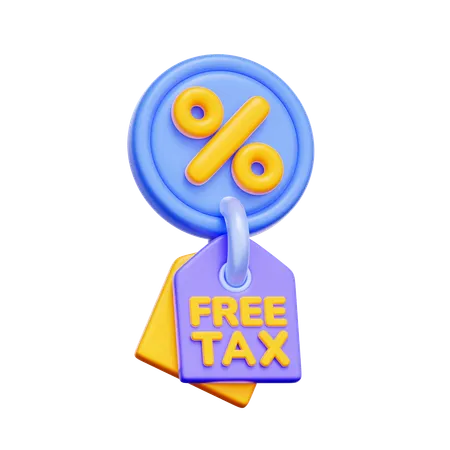 Tax Free  3D Icon