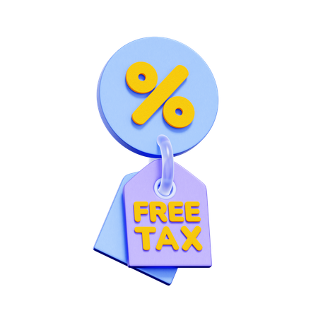 Tax Free  3D Icon