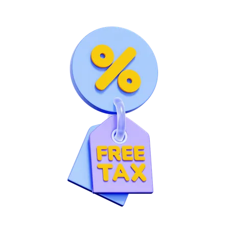 Tax Free  3D Icon