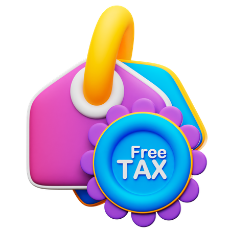 Tax Free  3D Icon