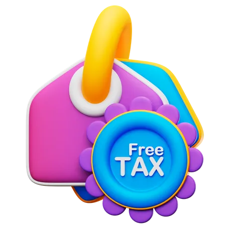 Tax Free  3D Icon