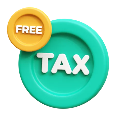 Tax Free  3D Icon