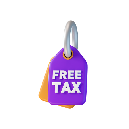 Tax Free  3D Icon