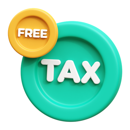 Tax Free  3D Icon