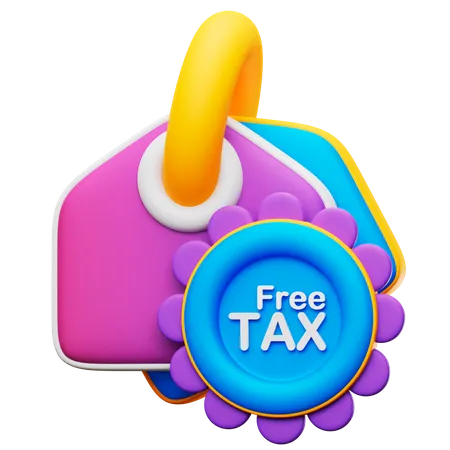 Tax Free 3D Icon