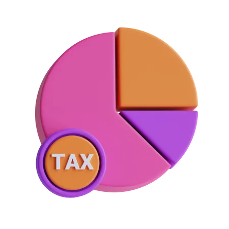 Tax Graph  3D Icon