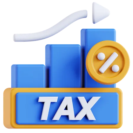 Tax growth  3D Icon