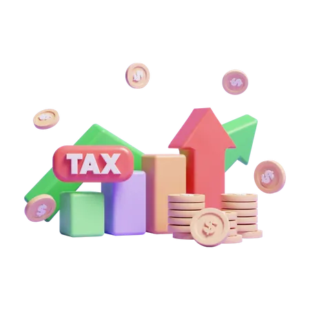 Tax Growth  3D Icon